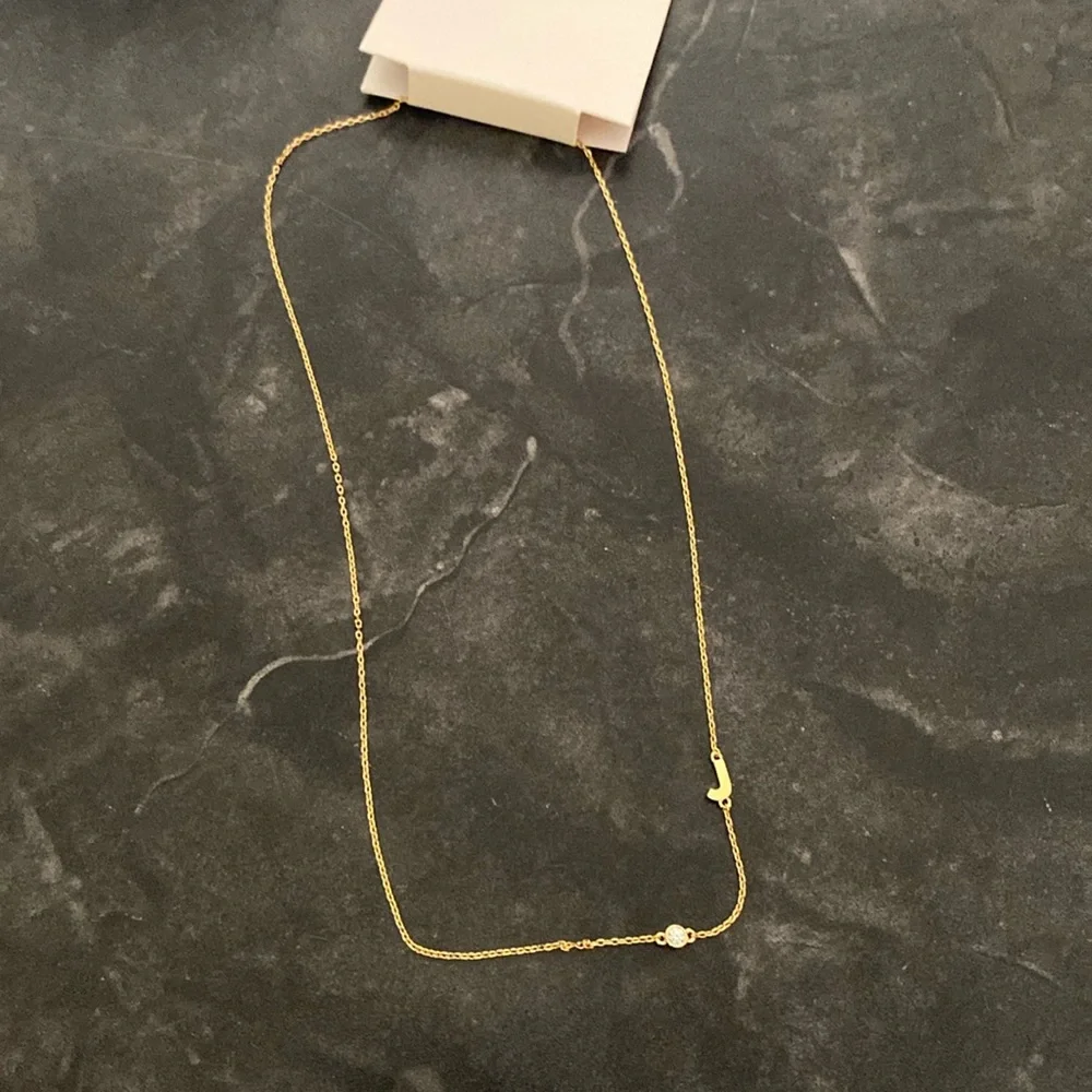 Letter J Gold Necklace